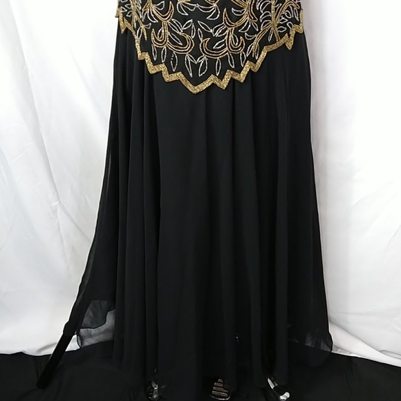Vintage Formal Beaded Top Maxi Dress Size Medium - Picture 3 of 10